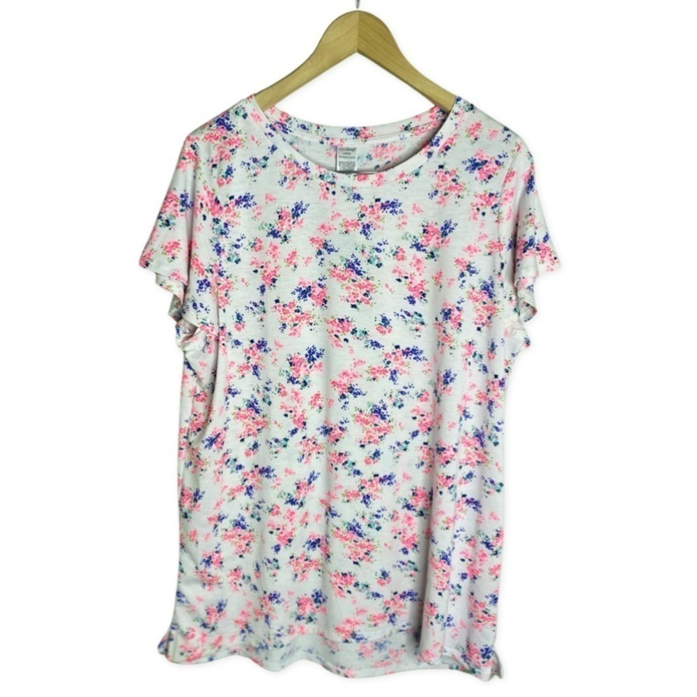 West Loop Ruffle Sleeve Floral Tunic Top NWT Size L